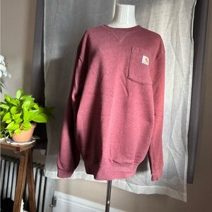 Carhartt Men's Burgundy Crewneck Sweater